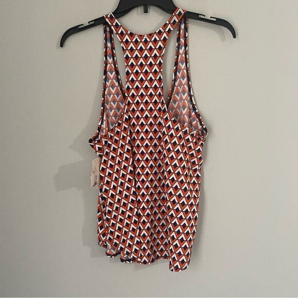 Splendid Women’s Scoop Neck Geometric Print Jersey Knit Racer Back Tank Top M - Picture 3 of 3